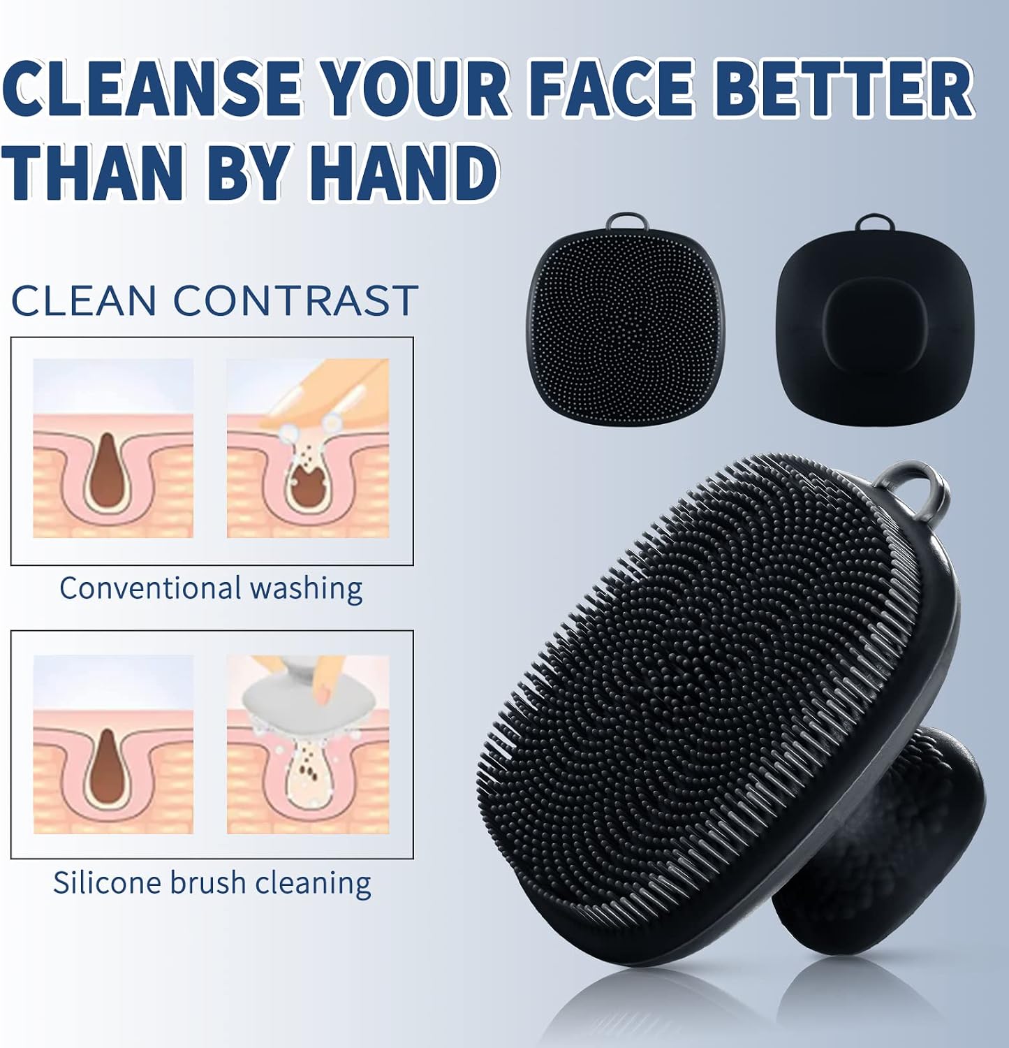🔮 Silicone Face Scrubber – Deep Cleansing Brush