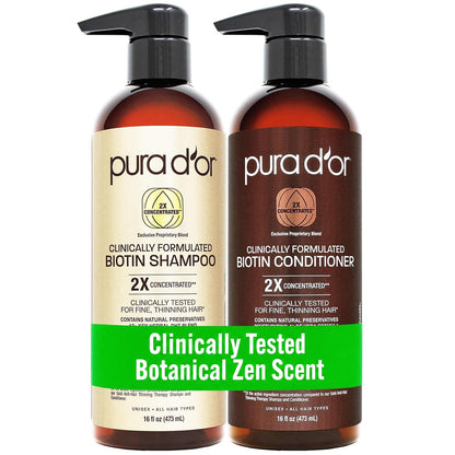 🌿 PURA D’OR Gold Label Anti-Thinning Shampoo & Conditioner