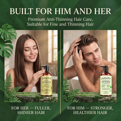 🌿 PURA D’OR Gold Label Anti-Thinning Shampoo & Conditioner