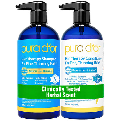 🌿 PURA D’OR Gold Label Anti-Thinning Shampoo & Conditioner