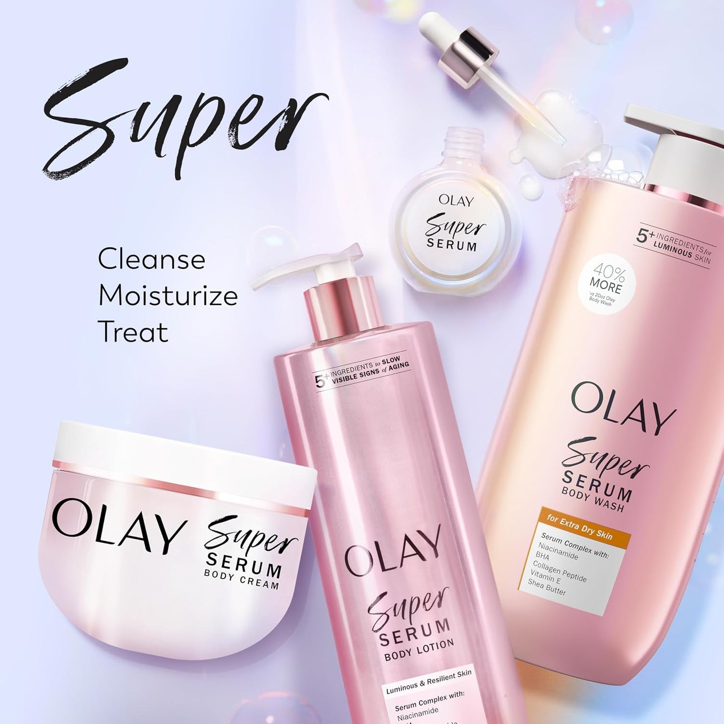 🌟 Olay Super Serum Body Wash – 5-in-1 Glow